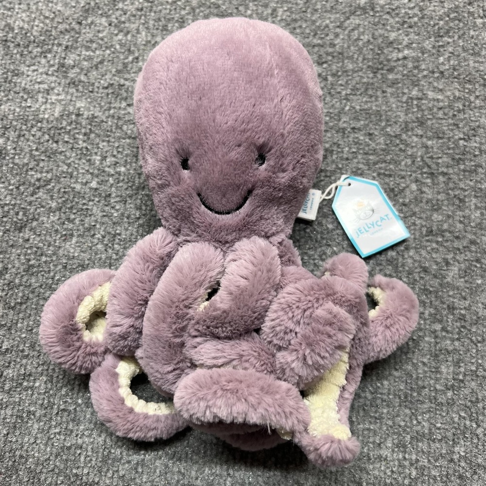 Jellycat London Little Maya Octopus Purple Plush Stuffed Toy Small Cuddly Cute